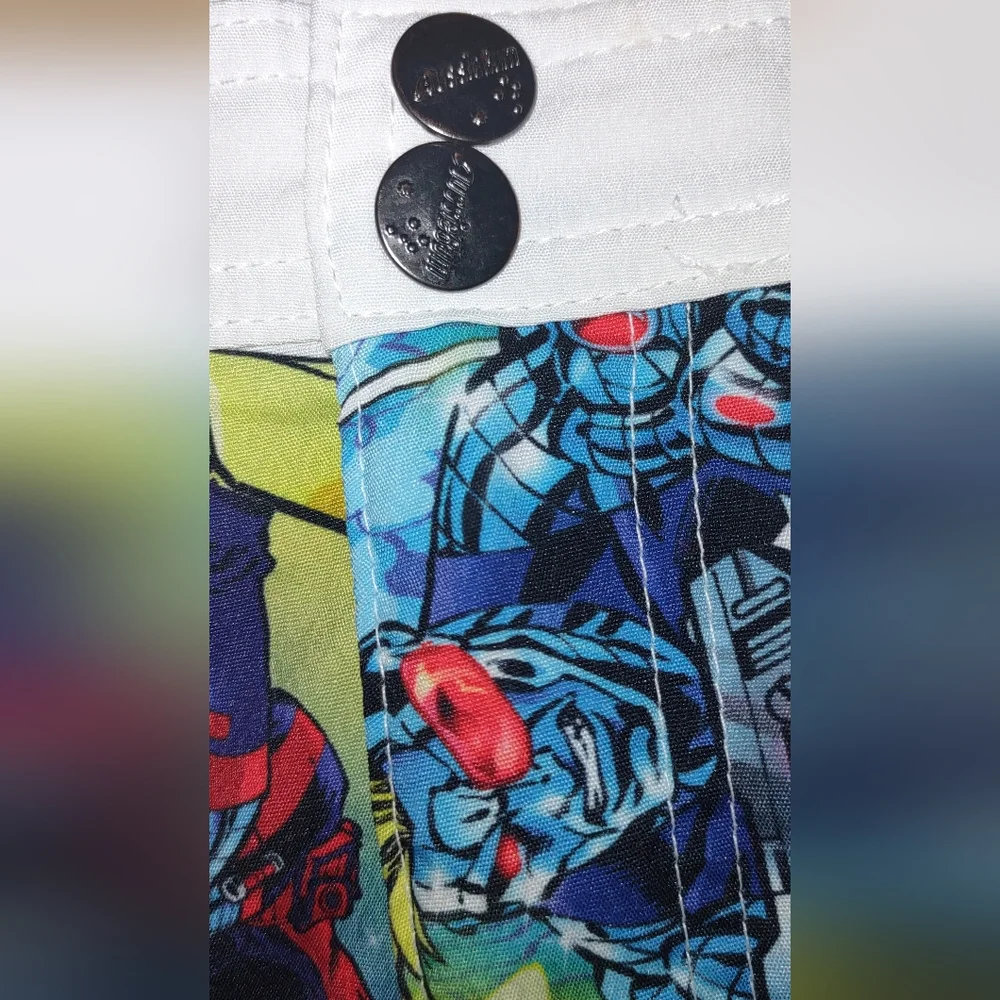 Men's Aussie Bum Super Power Shorts Colorful Fun Pockets Sz M 34-35